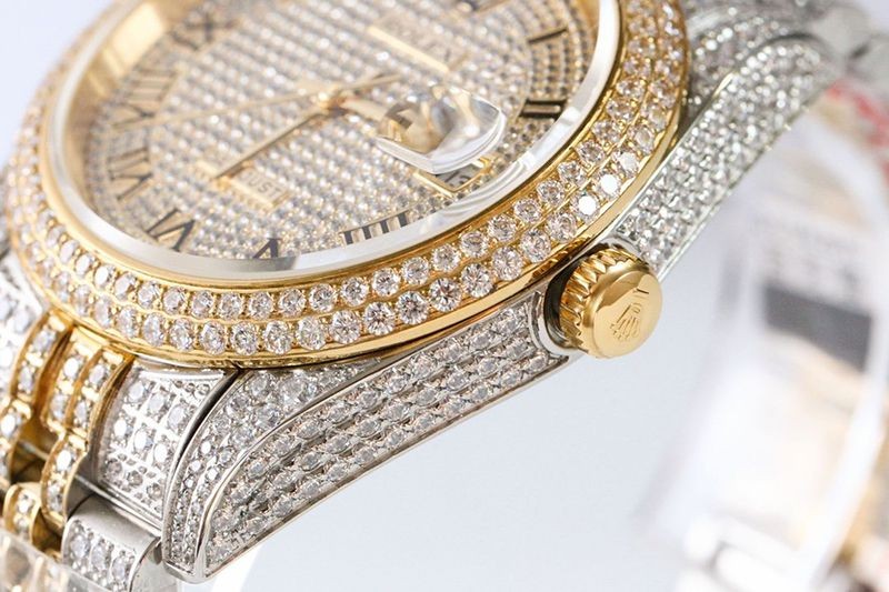 【日本未発売】ロレックス 時計 スーパーコピー デイトジャスト 41MM エナメル ダイヤモンドベゼル 18K rof46622代引きを販売