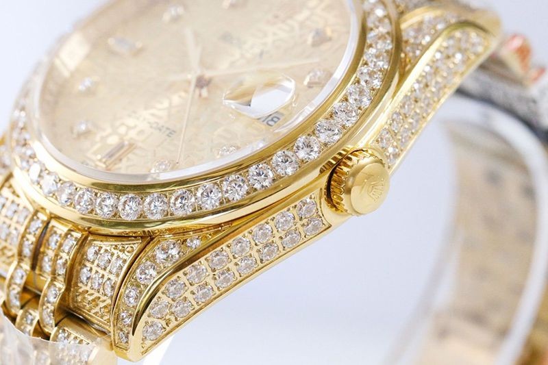 ロレックス 偽物 腕時計 デイトジャスト 41MM シャンパンダイヤモンドベゼル 18K roj46509N級品