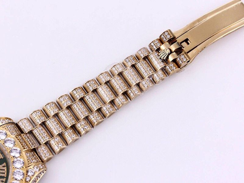 追跡付き発送 ロレックス 腕時計 スーパーコピー デイトジャスト 41mm  グリーン 全面ダイヤ メンズ  rom20696N級品