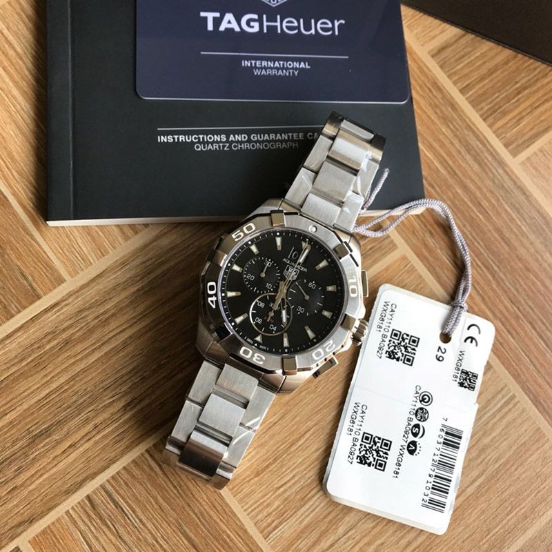 春もの新作 タグホイヤー コピー アクアレーサークォーツ クロノグラフ - 直径 43 mm CAY1110.BA0927高い品質