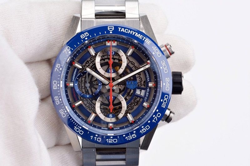 【日本未発売】タグホイヤー カレラ コピー 自動巻き ブルー 文字盤 ステンレス メンズ 腕時計 TAv28834