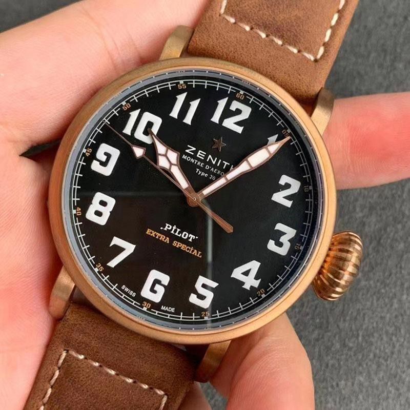 大人気!!新色ゼニス パイロットタイプ20 偽物 エクストラスペシャル45mm zel34688激安送料無料