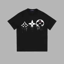 ルイ・ヴィトン2024スリーフラワー フェードロゴプリントコピー半袖Tシャツ 236093