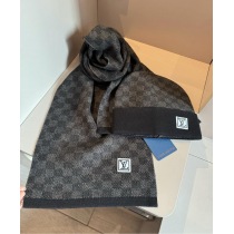 ルイヴィトン大人気安心と信頼老舗メンズ ウール ニット スカーフと帽子のセット 146689