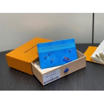 最新と古典的ルイヴィトン リゾートコレクションカードホルダー ブルー優秀さ財布小物 M14862