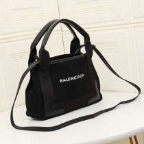 【即発】バレンシアガ ネイビーカバス コピー XS 2WAYトート ブラック×ブラック ban70970
