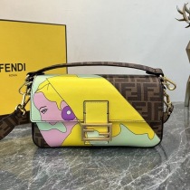 稀少 フェンディ バゲットFF刺繍 ハウンド 偽物 ショルダーバッグ fex67487