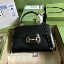 即発送グッチ 激安コピー [ホースビット1955]グレーレザーハンドバッグ guf22760