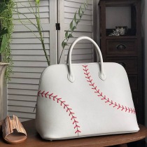 希少品！ブランドエルメス ボリード1923・ベースボール45 偽物 /パールグレー×ルージュカザック H074745CKAB