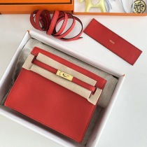 希少色エルメス 偽物 ケリーダンス 22cm 内縫 2色金具 erj88190