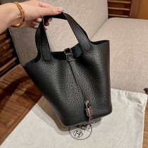 エルメス ハンドバッグ ピコタンロック コピー MM シルバー金具 erj92546