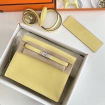 21-22AWエルメス コピー ケリーダンス 22cm イエロー 内縫 2色金具 erl04792