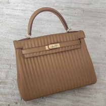 春もの新作エルメス ケリー 偽物 Kelly25 トリコカラー 外縫いセリエ ナタ ern97340