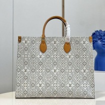 22春夏 ルイヴィトン オンザゴー 偽物 バッグ デニム ブルー カバン vun56873