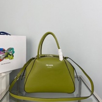 ★日本!!人気！プラダ スモール ブラッシュドレザー ハンドバッグ 偽物 1BA366ZO6F0002