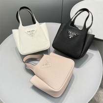 21-22AW プラダ*フルー レザートート偽物 small puj35820