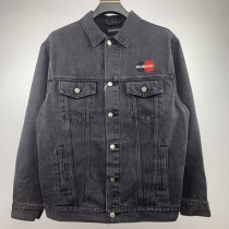 追跡付き発送バレンシアガ UNIFORM デニム ロゴジャケット 偽物 ブラック 620730TBP471105