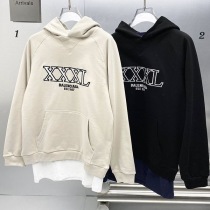 入手困難 バレンシアガ XXXL ロゴ フリース フーディ コットン コピー 2色 baj68857
