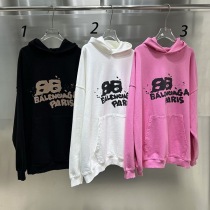 ★追跡付き発送で安心バレンシアガ コピー ミディアムフィット ロゴ フリースパーカー 3色 bak18164