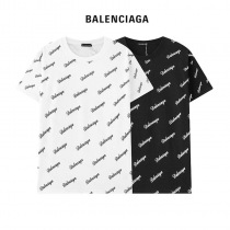 人気急上昇バレンシアガ 偽物 クルーネックロゴ Tシャツ 2色 bas99802