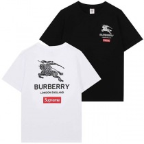 【日本未発売】コラボ シュプリーム × バーバリー ボックス ロゴ Tシャツ コピー 2色 Bad48161