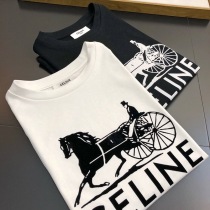 【セリーヌ】コットンジャージー サルキーTシャツ コピー ネイビー Cej37407