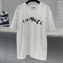 n級品 おすすめシャネル コットン ショート Tシャツ コピー 半袖 shy39747