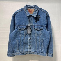 クロムハーツ バックロゴのデニムジャケットコピー Kut12771