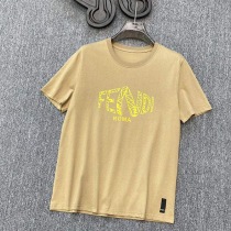 稀少 フェンディ ROMA ロゴ クルーネック コピー Tシャツ fez50771