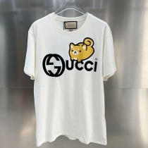 すぐ届グッチ×Kawaii コピー キャットプリント Tシャツ guc74799
