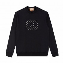 希少色グッチ×バレンシアガ コピー ブラック GGロゴコットンスウェットシャツ gud55678