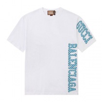 人気No1グッチ バレンシアガ コピー ロゴ ホワイト Tシャツ gue27260