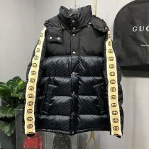 希少 グッチ GGコットン キャンバス ダウンジャケット コピー guj38675
