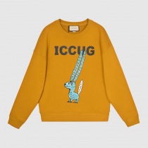 【日本未発売】グッチ コピーフレイヤ ハルタス “ICCUG” アニマルプリント パーカー gul33720