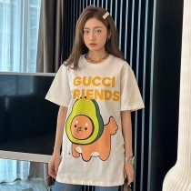 ☆超人気☆グッチ×Kawaii 偽物 キャットプリント Tシャツ gum95166