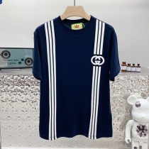 春夏新作 アディダス xグッチ 3ストライプジャカード Tシャツ コピー gup84774