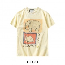目を惹くカラー グッチ コットン Tシャツ コピー 半袖 ロゴ guq72551