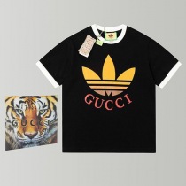 可愛い グッチ×adidas オーバーサイズ コットン Tシャツ 偽物 gut20579