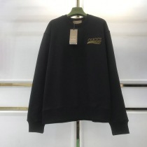 超話題!バレンシアガ×グッチ コピー ブラック コットンスウェットシャツ guy03800