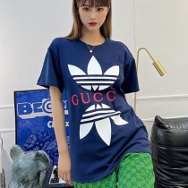 超話題! ディダス×グッチ コットン ジャージ Tシャツ コピー guy15669