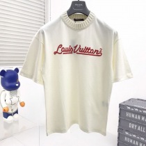一目惚れ♪◆​ルイヴィトン◆Tシャツ 偽物 トップス 半袖 メンズ レッドホワイト 1A9GMQ
