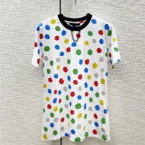 ◆草間彌生【ルイヴィトン コピー】LV × YK ペインティッド ドット Tシャツ 1AB90E