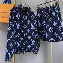 ☆超人気☆​ルイヴィトン モノグラムフーデッドパーカ 偽物 上下セット vuc10519