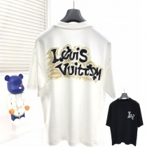 目を惹くカラールイヴィトン エスカルプリンテッドTシャツ コピー 2色 vui20578