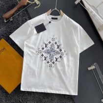 追跡付き発送ルイヴィトン Tシャツ コピー 21SS フロウティングLVプリンテッド vuu25105