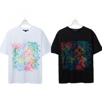 最安値挑戦☆​ルイヴィトン Tシャツ コピー ウォーターカラーモノグラム☆ロゴ vuy52487