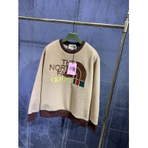 希少色 グッチ x ノースフェイス 偽物★ロゴフェイクファースエット プルオーバー Noa83633