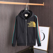 暖かい服装グッチ×ノースフェイス 偽物 コラボロゴジップアップフーディNoy33057