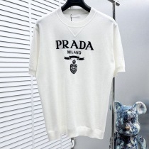 おすすめ プラダ シンプルクルーネック コピー Tシャツ puc87821