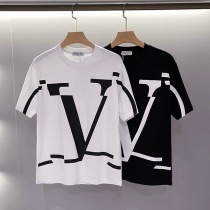 ヴァレンティノ Tシャツ 偽物 VLTN コットンロゴ Tシャツ 2色 Vut28423